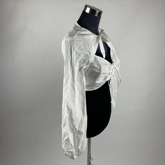 SHEIN Drawstring Cut-out Front Crop Top - Picture 5 of 7